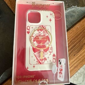 Queen of Hearts iPhone Case - White and Red